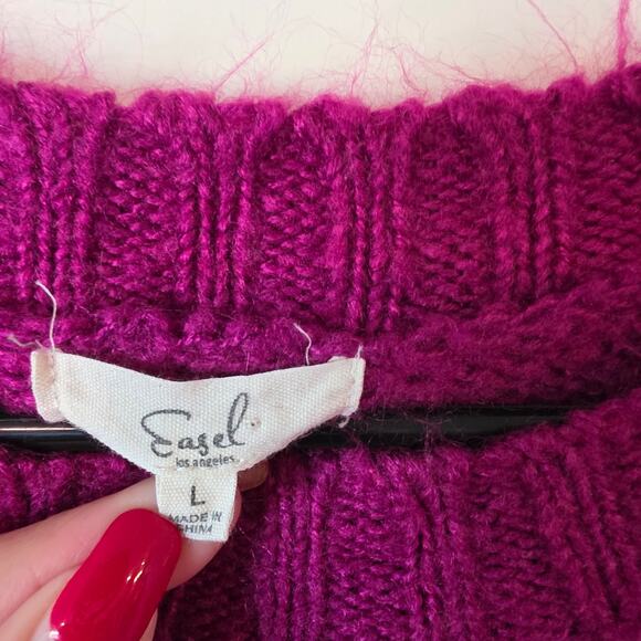 Easel Womens Fair Isle Sweater Size Large Purple - Picture 3 of 4